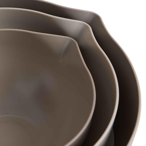 M&S Set of 3 Stacking Mixing Bowls, Cream