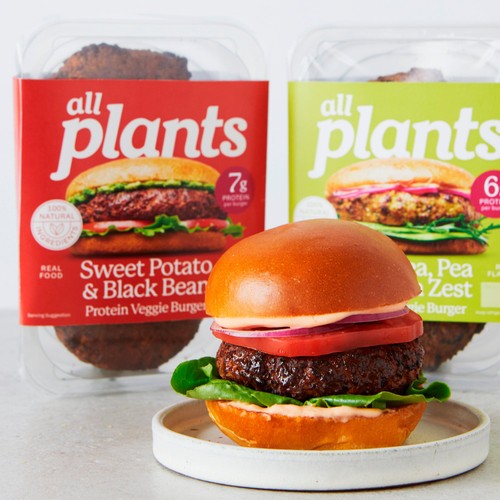 all plants Sweet Potato, Black Bean & Chipotle Protein Veggie Burger