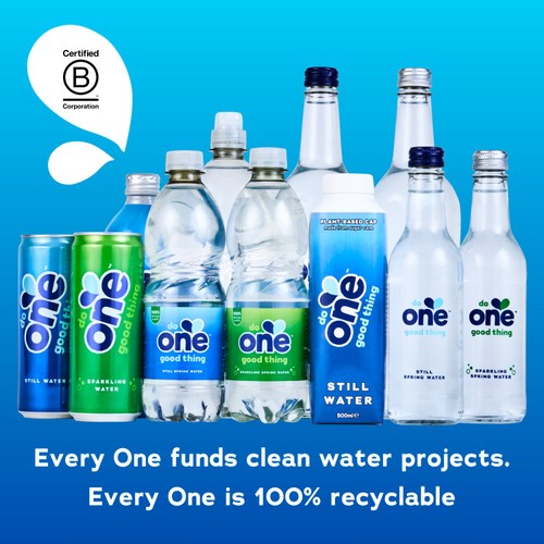 One Water Sparkling Glass Bottle