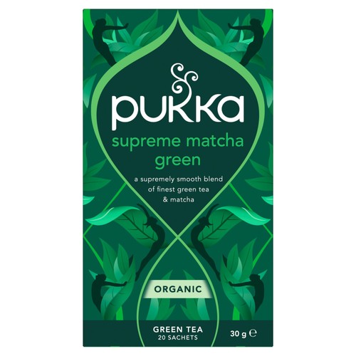 Pukka Organic Supreme Matcha Green Herbal Tea x20 Compostable Green TeaBags