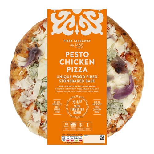 M&S Pesto Chicken Woodfired & Stonebaked Pizza