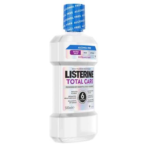 Listerine Total Care Extra Mild Mint Alcohol Free Mouthwash