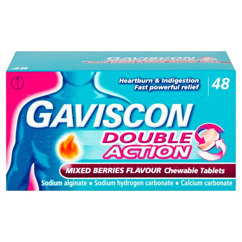 Gaviscon Double Action Tabs Heartburn Indigestion Mixed Berry