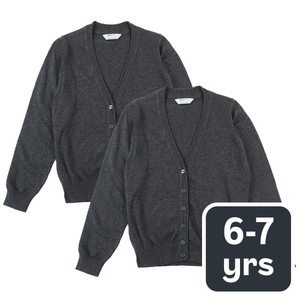 M&S Unisex Pure Cotton Jumper, 6-7 Years, Grey