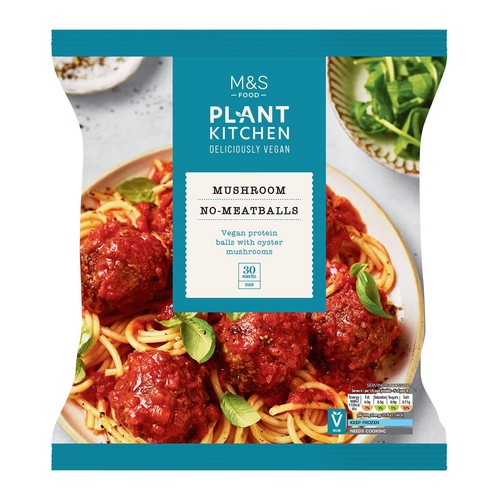 M&S Plant Kitchen Mushroom No-Meatballs Frozen