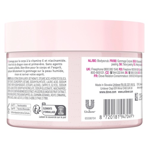 Dove Body & Mind Dragonfruit & Primrose Bath Scrub
