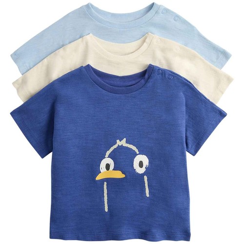 M&S Seaside Animal Print Tops, 3-6 Months, Blue