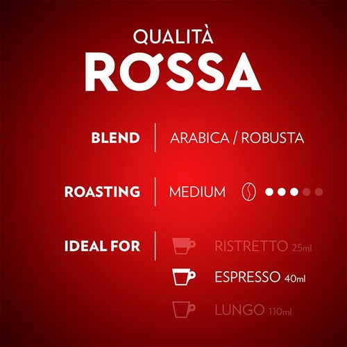 Lavazza Qualita Rossa Aluminium Nespresso Compatible Capsules