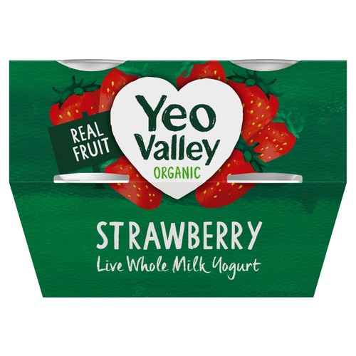 Yeo Valley Organic Strawberry Yoghurt Pots