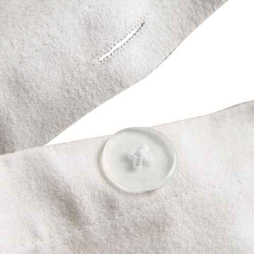 M&S Pure Brushed Cotton Bedding Set Single, Pebble