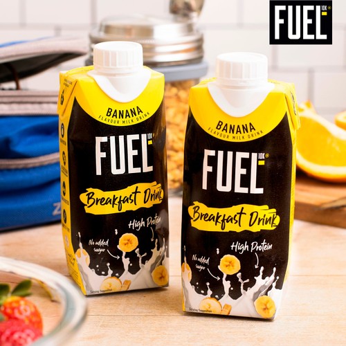 FUEL10K Banana High Protein Milk Breakfast Drink