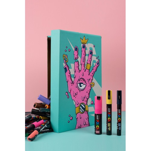 Posca PC-5M Fluorescent Colour Pens- 4 pack