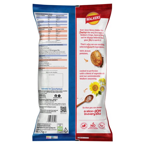 Walkers Ready Salted, Cheese & Onion Variety Multipack Crisps