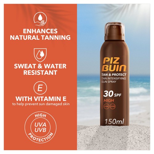 Piz Buin Tan & Protect Tan Intensifying Sun Cream Spray SPF30