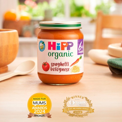 HiPP Organic Spaghetti Bolognese Baby Food Jar 6+ Months 