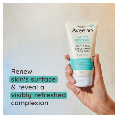 Aveeno Face Calm+Restore Gentle PHA Exfoliating Face Cleanser