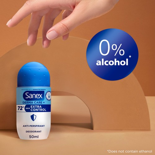 Sanex Derma Care+ Extra Control 72-Hour Antiperspirant Roll-On Deodorant