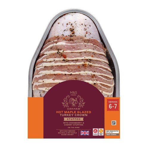 M&S Oakham Hot Maple Glazed Turkey Stuffed Crown