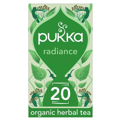 Pukka Organic Radiance Tea 20 Home Compostable Herbal Tea Bags 