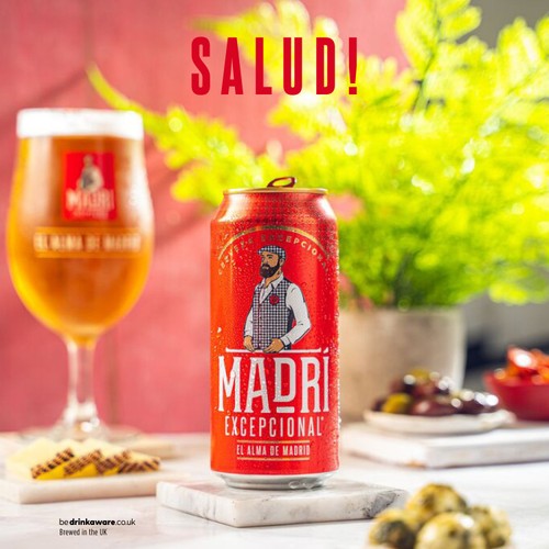 Madri Excepcional Premium Lager Beer Can