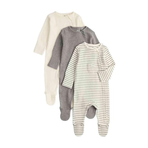 M&S Statement Waffle Sleepsuit, 2-3 Y, Grey Mix