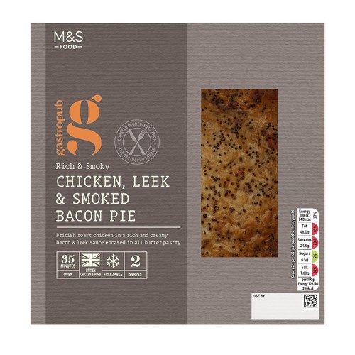 M&S Chicken, Leek & Smoked Bacon Pie
