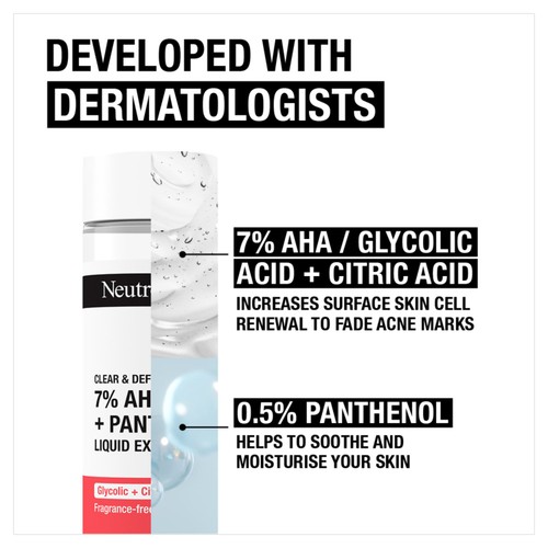 Neutrogena Clear & Defend + Liquid Exfoliant with 7% AHA + Panthenol