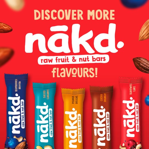 nakd. Bakewell Tart Fruit & Nut Bars Multipack