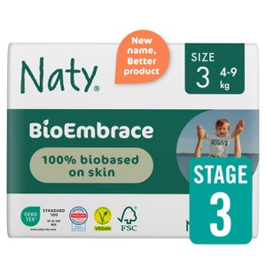 Naty BioEmbrace Big Pack Nappies Size 3 (4-9kg)
