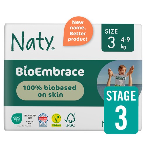 Naty BioEmbrace Nappies Size 3 (4-9kg)