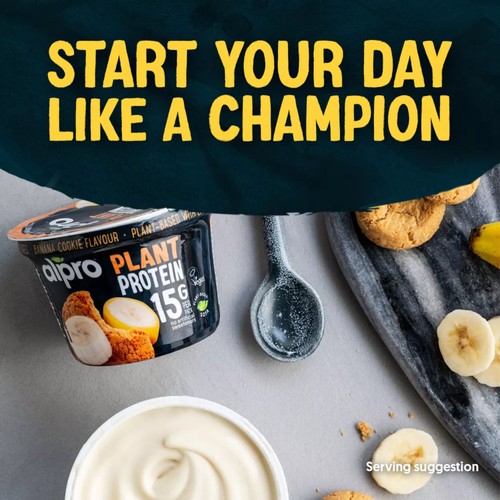 Alpro Plant Based High Protein Banana Biscuit Yoghurt Alternative