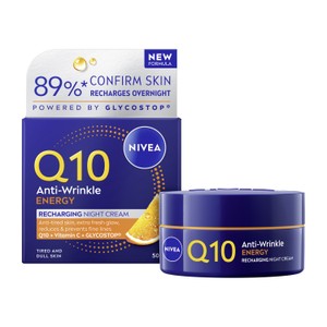 NIVEA Q10 Energy Anti-Wrinkle Recharging Night Face Cream with Vitamin C 