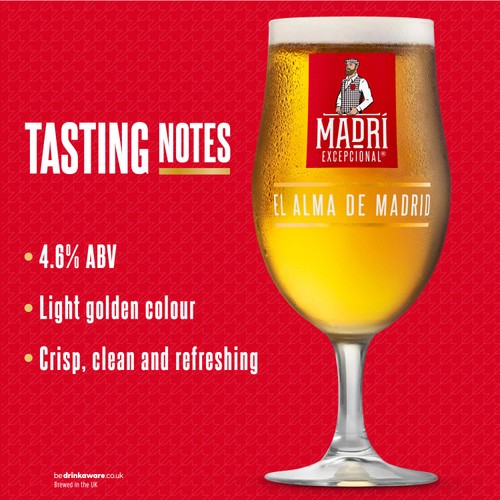 Madri Excepcional Premium Lager Beer Can