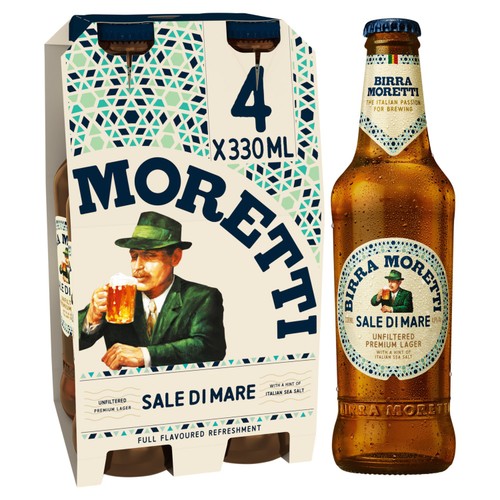 Birra Moretti Sale Di Mare Unfiltered Lager Beer Bottle