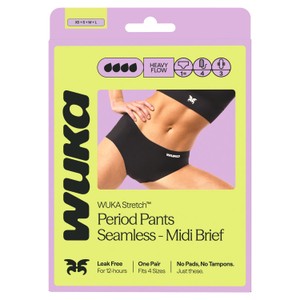 Wuka Stretch Seamless Period Pants Midi Brief Xs L