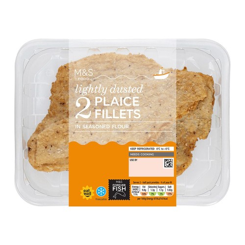 M&S 2 Lightly Dusted Plaice Fillets