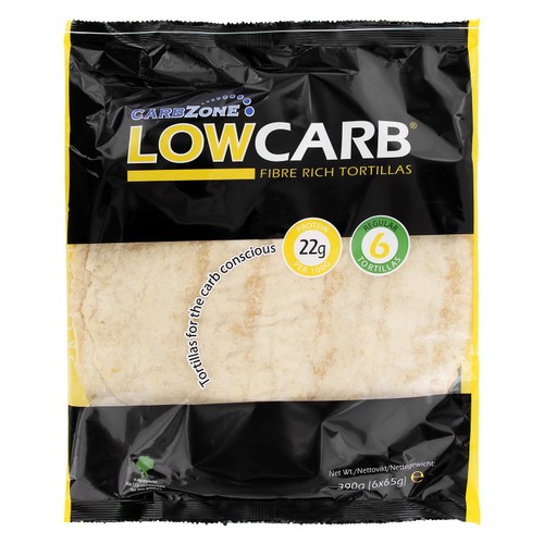 Carbzone LowCarb Fibre Rich Large Tortillas 