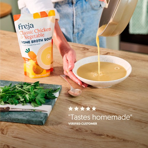 Freja Classic Chicken & Vegetable Bone Broth Soup