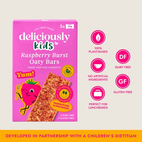 Deliciously Kids Raspberry Burst Oaty Bars