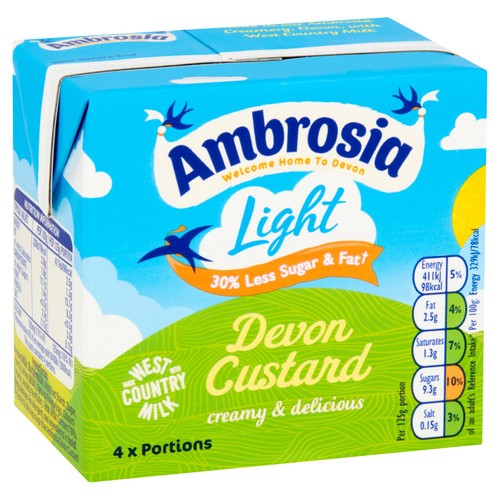 Ambrosia Light Reduced Sugar Custard