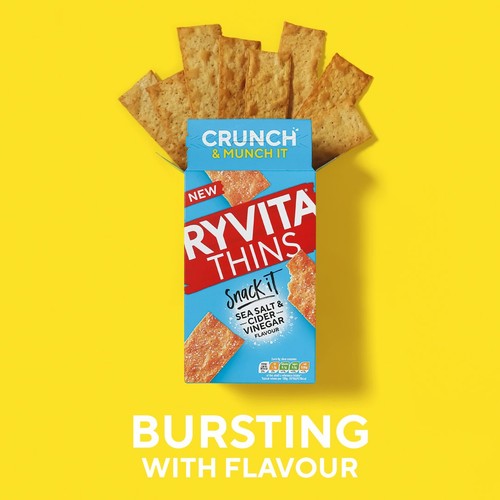 Ryvita Snack It Thins Sea Salt & Cider Vinegar Flatbread Snacks