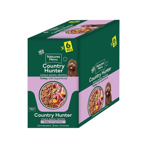 Natures Menu Country Hunter Turkey Wet Dog Food Pouches