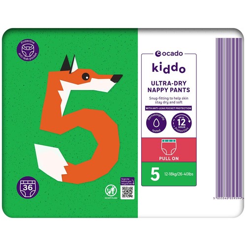 Ocado Kiddo Ultra-Dry Nappy Pants Size 5 (12-18kg)