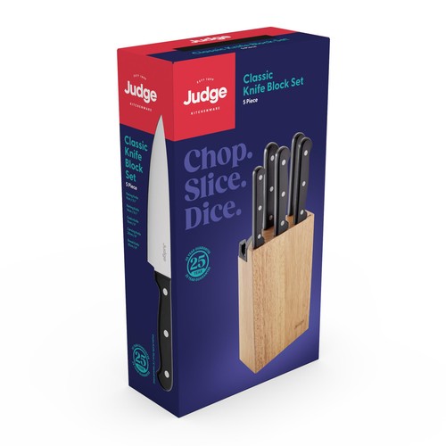 Judge Classic 5 Piece Knife Block Set