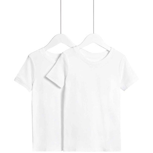 M&S Kids Heatgen Thermal Tops, 13-14 Years, White