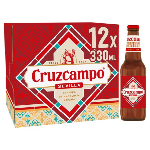 Cruzcampo Lager Beer Bottles