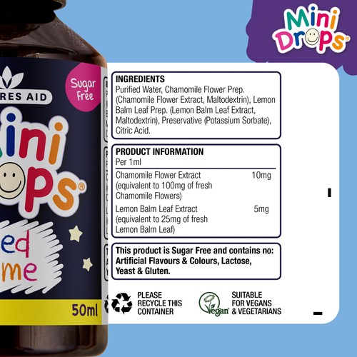 Natures Aid Mini Drops Bed Time (Chamomile & Lemon Balm)