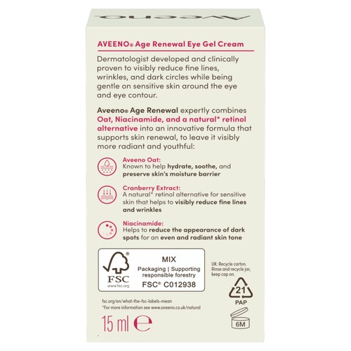 Aveeno Age Renewal Anti-Age Eye Cream Gel