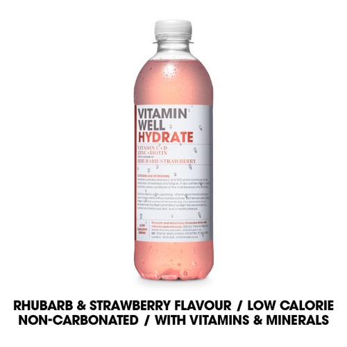 Vitamin Well Water Hydrate Rhubarb & Strawberry