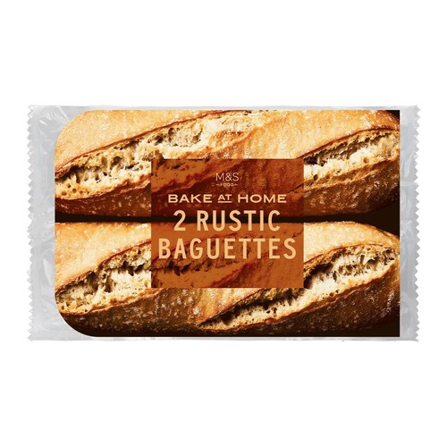 M&S Bake At Home 2 Rustic Baguettes